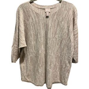57. WOMENS CHICO’S 2/L DETAIL SWEATER